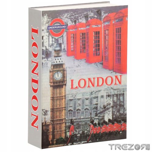 London könyv alakú pénzkazetta kulcsos  zárral