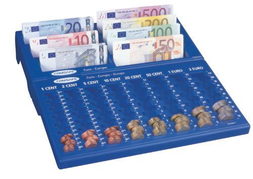 Concept Notes eurós bankjegytartó és pénzérme tálca