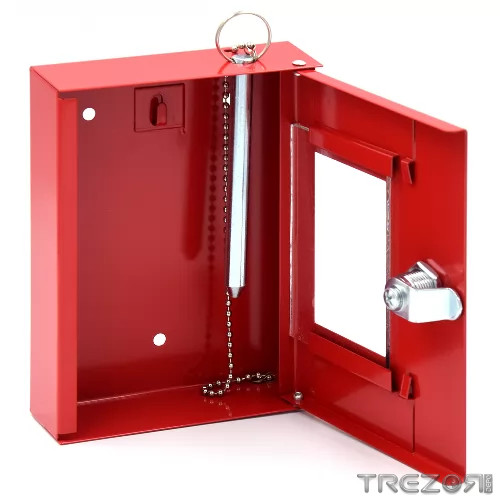 NN tűzkulcs szekrény rejtett üvegtörővel