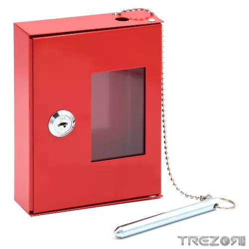 NN tűzkulcs szekrény rejtett üvegtörővel